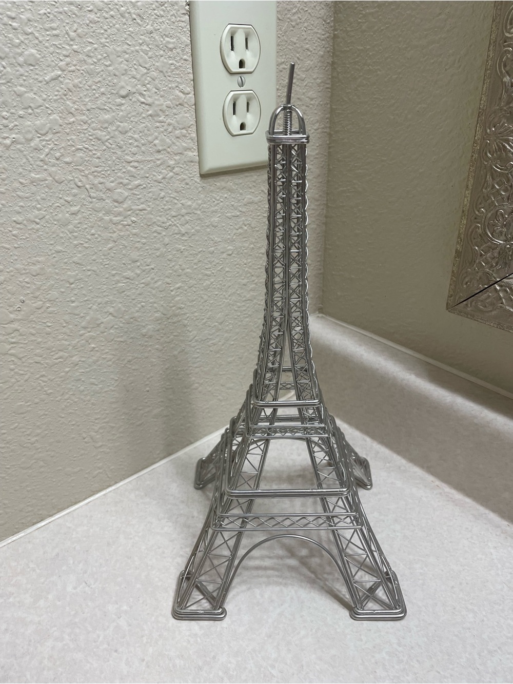 Silver Eiffel Tower Decorative Figurine
